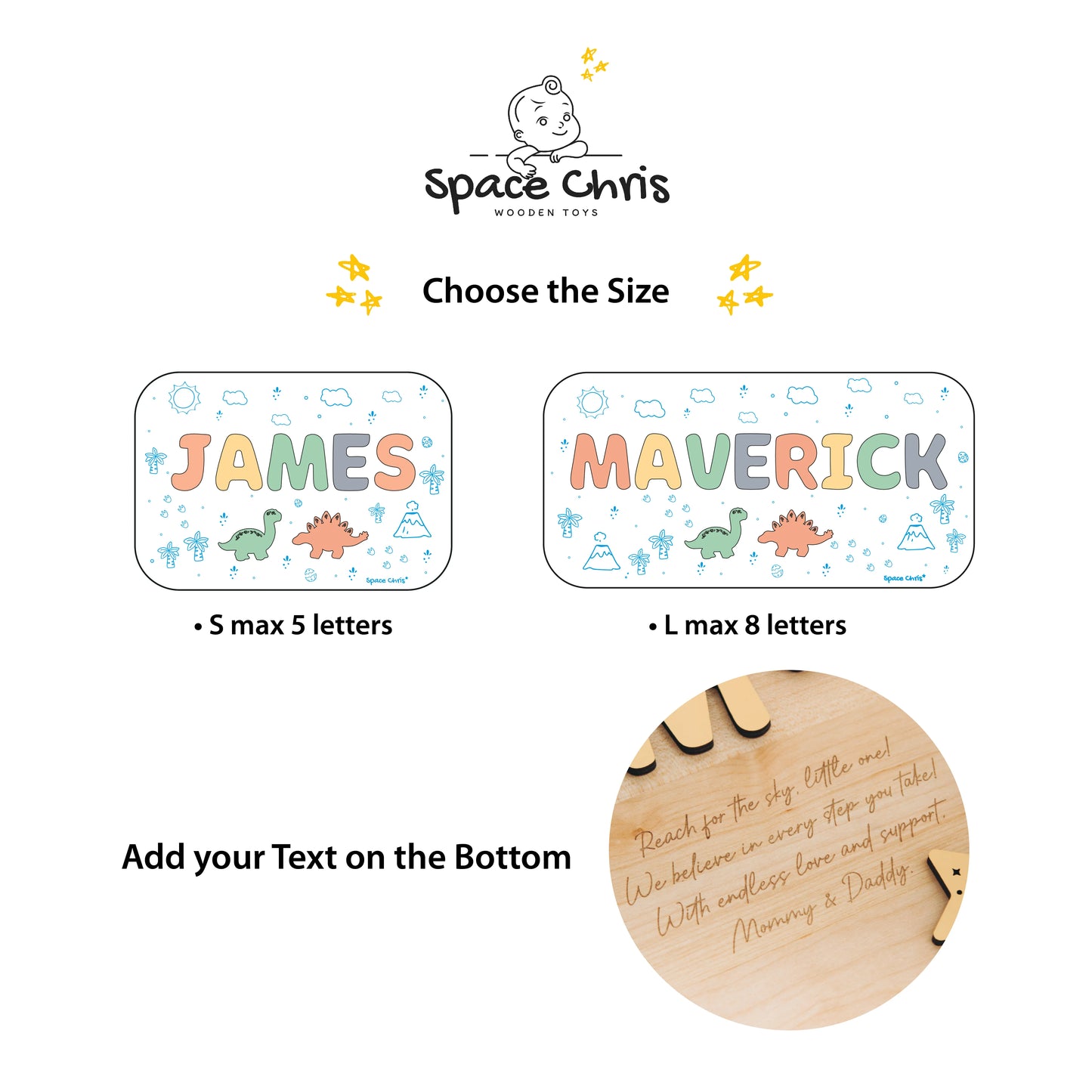 Personalized Toddler Step Stool with Name – Wooden Nursery Stool with Heart & Butterfly