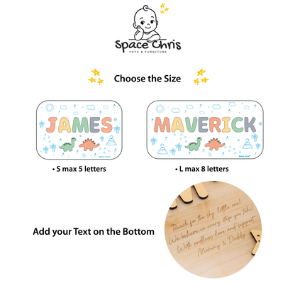 Personalized Toddler Step Stool with Name – Wooden Nursery Stool with Heart & Butterfly