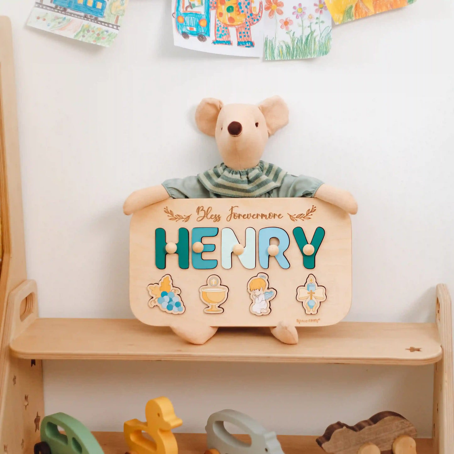 Personalized Name Puzzle Baptism Gift – Custom Christening, Dedication, or Godchild Keepsake Christian Baby Gift