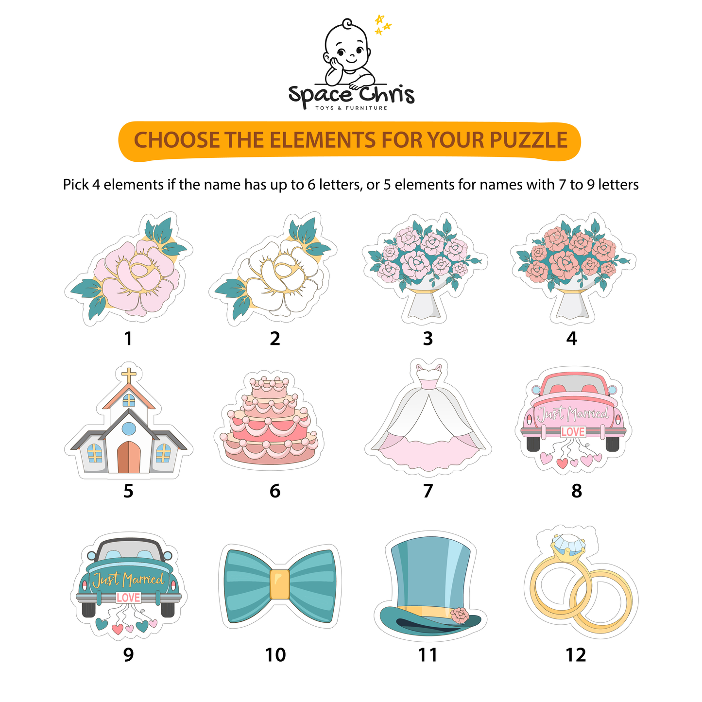 Flower Girl Proposal Puzzle – Personalized Name Puzzle Board | Wedding Party Gift