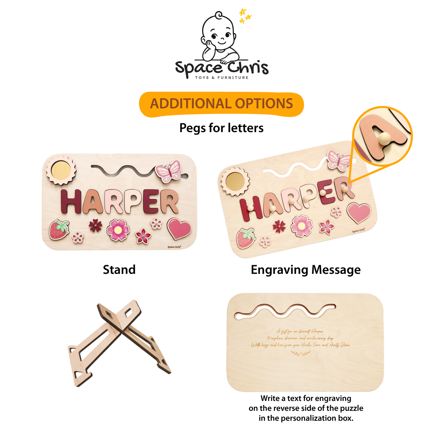 Personalized Montessori Busy Board – Wooden Sensory Toy for Toddlers | Educational Fine Motor Skills Activity Board | Montessori Gift