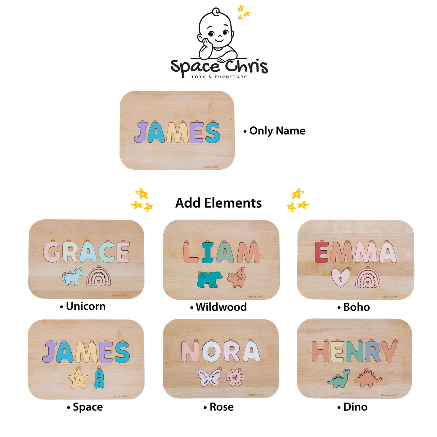 Personalized Toddler Step Stool with Name – Wooden Nursery Stool with Heart & Butterfly