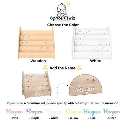Wooden Kids’ Room Furniture in Soft Pastel Colors – Shelves & Storage