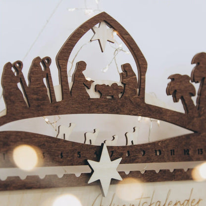 Personalized Hanging Advent Calendar for Kids – Christmas Countdown Wall Decor