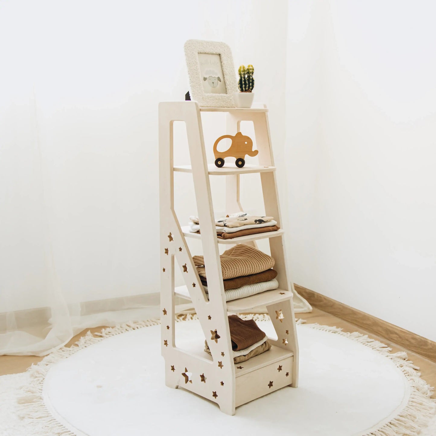 Wooden Kids’ Room Furniture in Soft Pastel Colors – Shelves & Storage