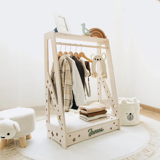 Wooden Kids’ Room Furniture in Soft Pastel Colors – Shelves & Storage