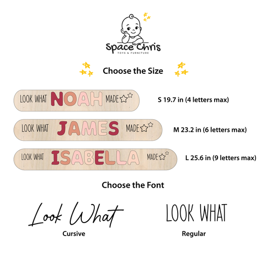 Look What I Made – Personalized Montessori Art Display for Kids | Educational Toy & Kids Room Decor