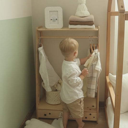 Wooden Kids’ Room Furniture in Soft Pastel Colors – Shelves & Storage
